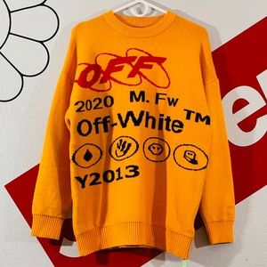 OFF-WHITE Industrial Y013 Yellow Sweater Size XL